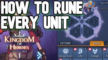 Kingdom of Heroes: BEST Rune Sets for EVERY UNIT