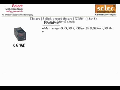 TIMER INUSTRIAL ON-DELAY 0FF-DELAY DIGITAL DUAL DISPLAY XT 564 SELEC