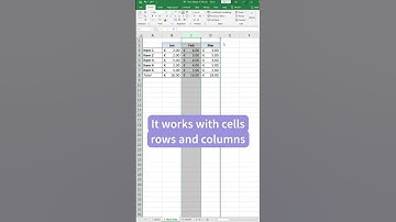 Excel Tips & Tricks | Drag & Drop data   Move Rows, columns and ranges | #shorts