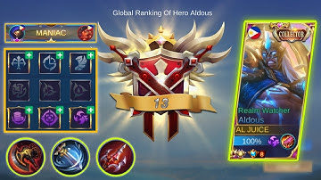NEW ALDOUS TOP GLOBAL BEST BUILD AND EMBLEM | ALDOUS TUTORIAL, GUIDES, TIPS AND TRICKS | MLBB
