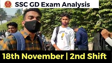 SSC GD Analysis 2021 | 18 November Shift 2 | SSC GD Constable Exam Review + Asked Questions