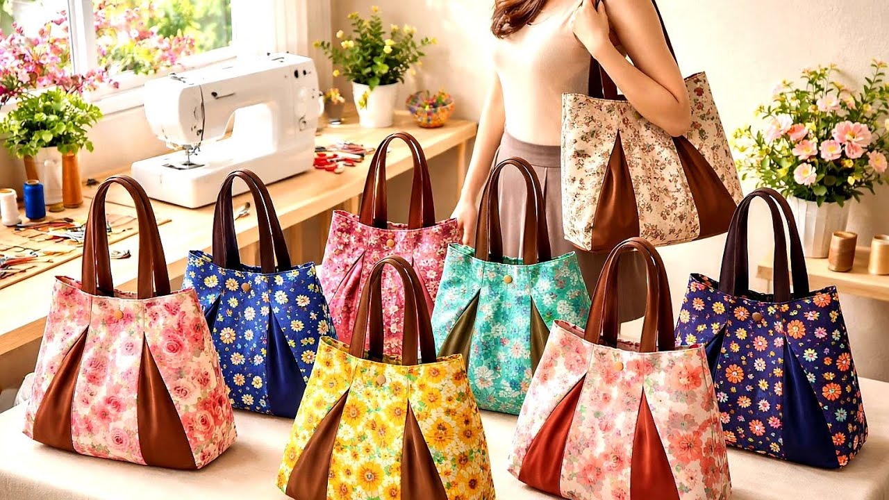⭐Сшить стильную сумку-шоппер из обрезков ткани очень легко за 20 минут 👜Простой мастер-класс по ш...
