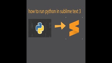 how to run python in sublime text