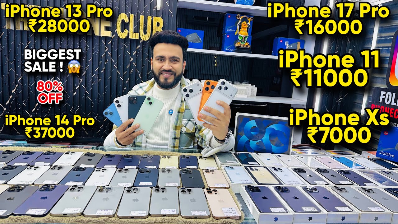 Biggest iPhone Sale Ever 🔥 I Cheapest iPhone Market | Second Hand Mobile |  iPhone16 Pro iPhone 17 - YouTube
