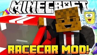 Minecraft SPONGEBOB RACECAR MOD - Ferrari and Mercedes Cars