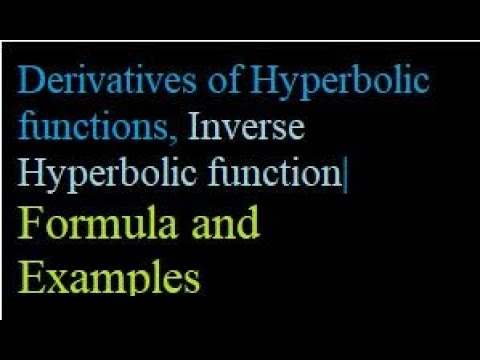 Derivative of Hyperbolic