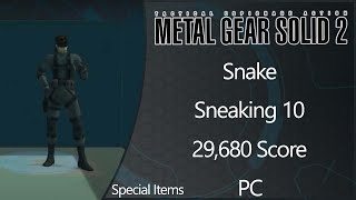 MGS2: Substance | PC | Snake | Sneaking | Level 10 | Special Items | 29680 Score