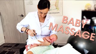 How to do BABY MASSAGE at home to relieve COLIC (gas) | Chiropractic Adjustment by Dr. Kamilla Holst