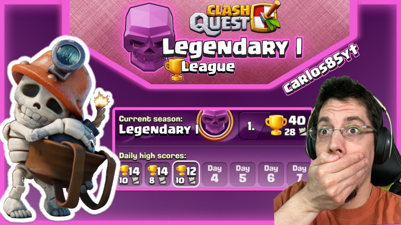 BOMB MINER LEVEL 10 ARRIVES IN LEGENDARY 1 LEAGUE Clash Quest P2W