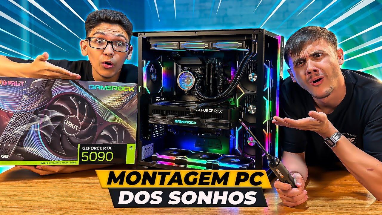 MONTAMOS O PC GAMER OSTENTAÇÃO DOS SONHOS DO CLIENTE EM 2025 (Montagem Completa)