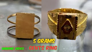 How is made gold gents ring. How to make gold gents ring step by step. 5 grams gold gents ring