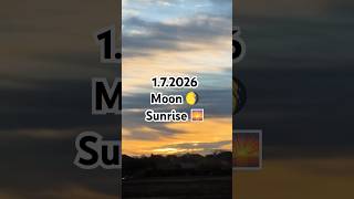 🌅 🌖 Peaceful Texas Sunrise Moon &amp; Clouds at Dawn | Jan 7 2026 #moon #sunrise #space | OctaPolaris
