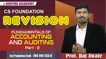 CS foundation Accounts Revision day 2 I Depreciation I   by Raj Awat