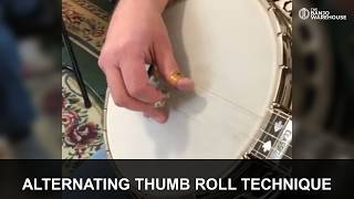 Alternating Thumb Roll Technique | Banjo Picking Pattern Tutorial