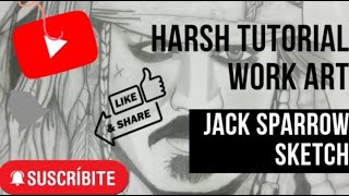 Jack Sparrow Sketch Art By Harsh Tutorial Art