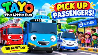 🚌👦 Tayo Bus Picks Up Passengers  | Cartoon Bus Game for Kids #tayobus #kidsgaming  screenshot 3