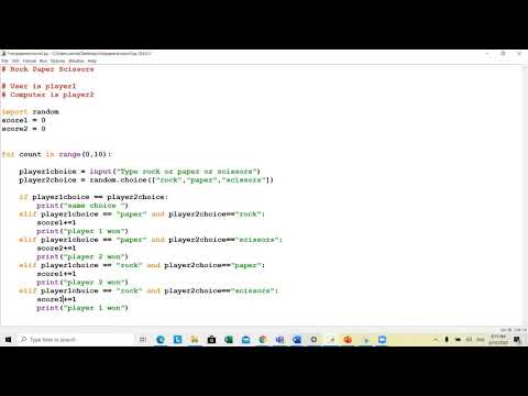Python - simple Rock Paper Scissors using Elif