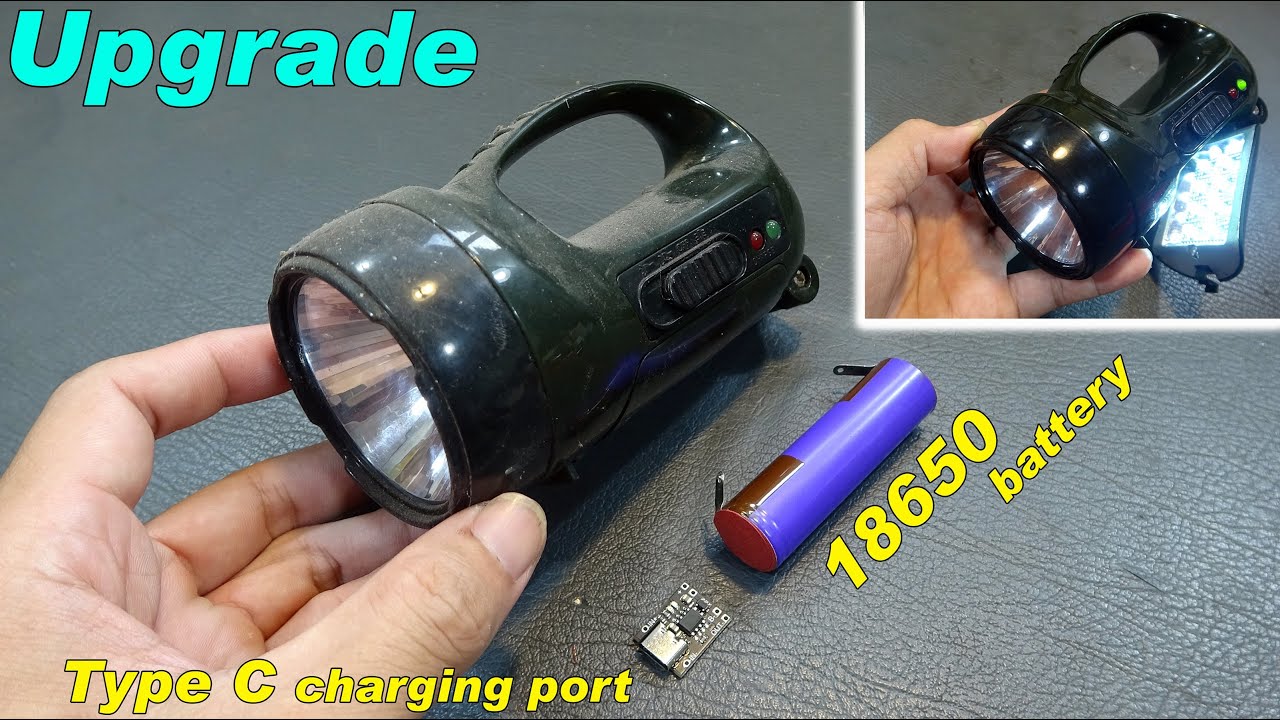 Upgrade battery for flashlight