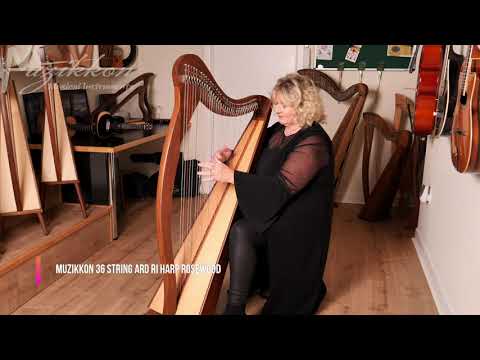 Muzikkon 36 String Ard Ri Harp Rosewood Played By Ann Tuitte