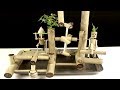 How To Make Bamboo Water Fountain with Water Powered Hammer and Hand Saw