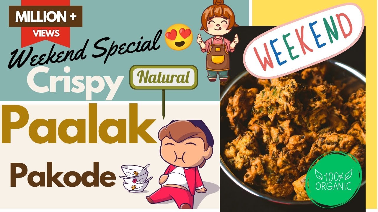 “Weekend vibes✨with hot & crispy 🥵 Palak ke Pakode 🌿😋 PERFECT for chai time!” ☕🫶🏽