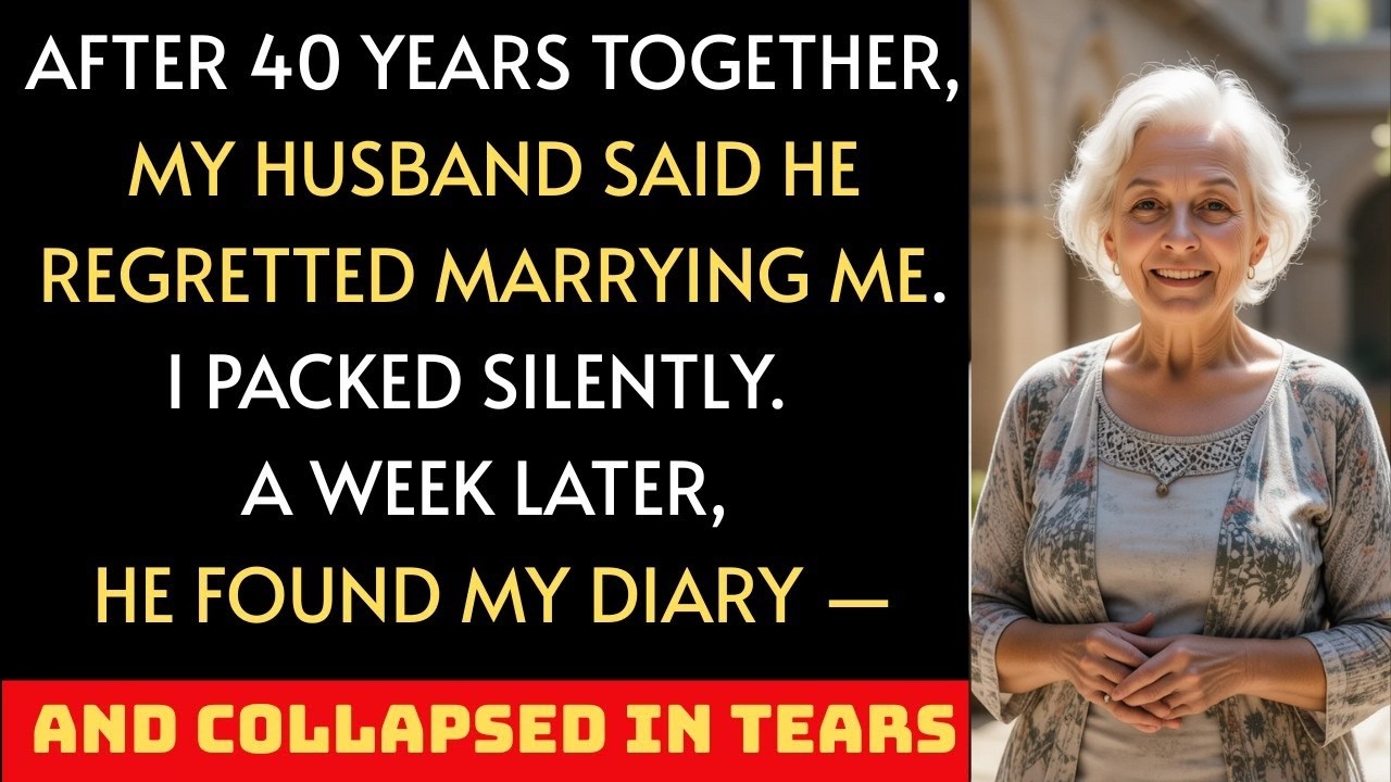 After 40 years, my husband said he regretted marrying me—then he read my diary and collapsed