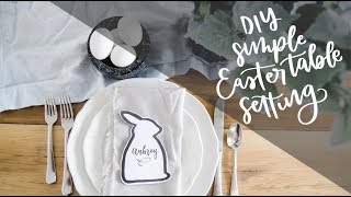 DIY Easter Place Cards | Modern Easter Table Setting | Free Printable | Easter Inspiration Challenge