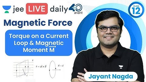 Magnetic Force L5 | Torque on a current loop & Magnetic Moment M | #jee2024 #jee2025 #jayant_nagda