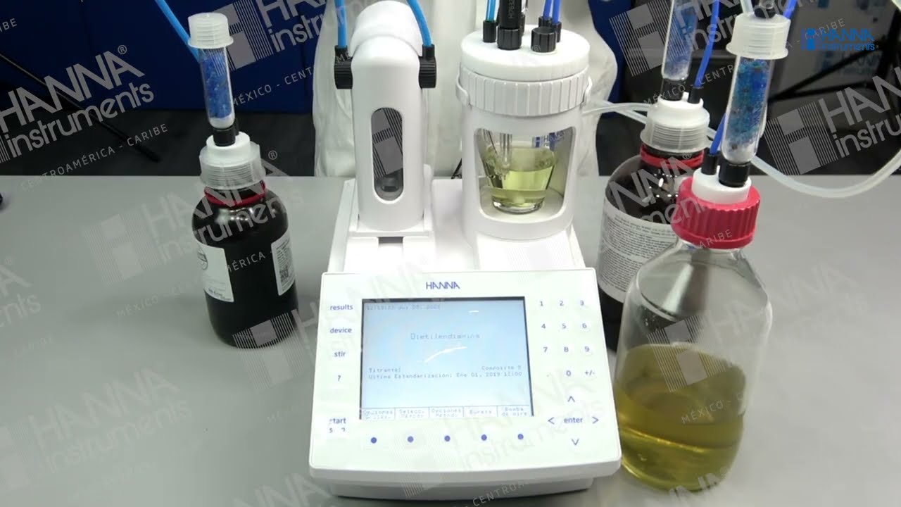 Determinación de humedad en dietilendiamina con HI933-01