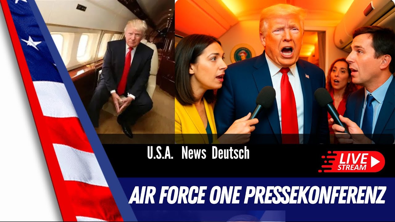 LIVE Trump hält Pressekonferenz on Board von Air Force One - YouTube