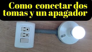 Cómo conectar toma doble con apagador #apagador #conectar #toma