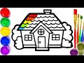 Bolalar uchun uy rasm chizish | Рисунок дома для детей | Drawing houses for children