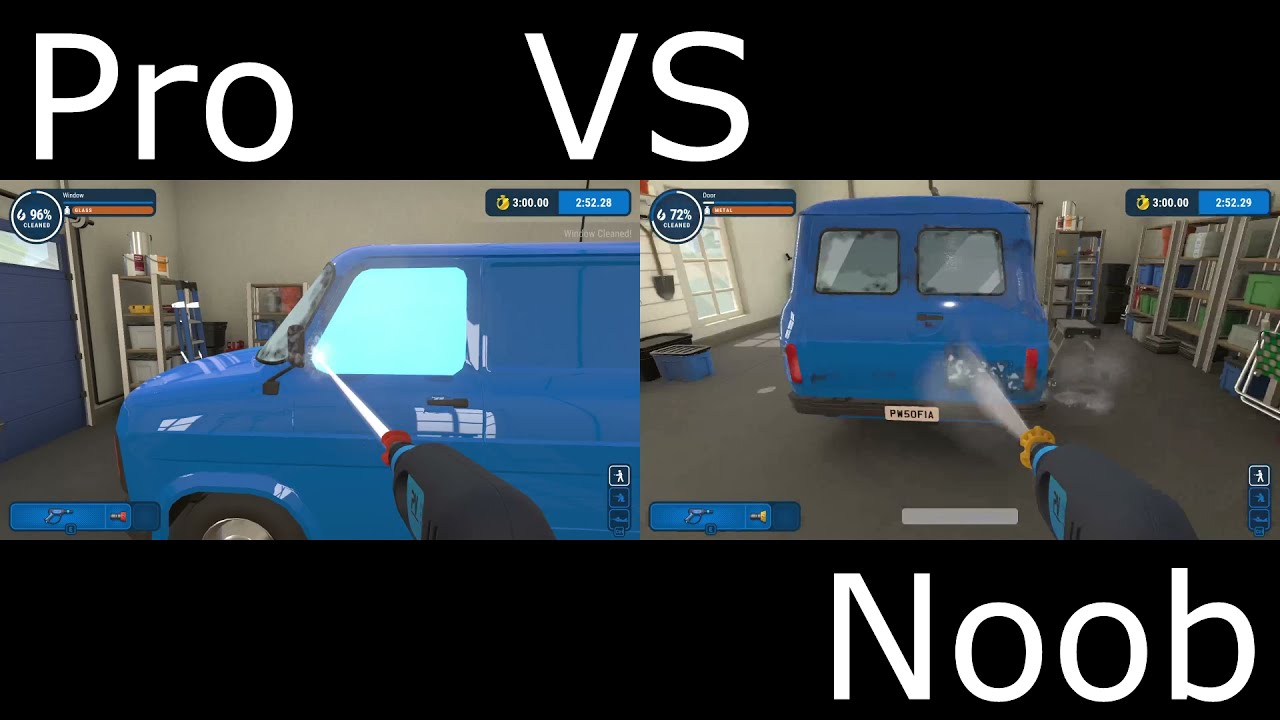 Pro Vs Noob in Clean the van Time Trail - PowerWash Simulator (Before model update)