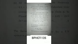 BPHCT-135 thermal physics and statistical mechanics #ignou #previousyearquestions #dec2023 #study