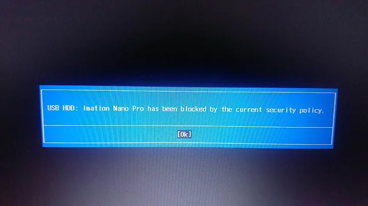 USB boot has been blocked by the current security policy