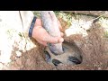 Amazing! Excellent Dry Fishing Fishes Finding - Searching - Catching Fishes Under Ground Secret Hole