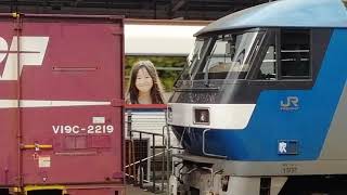 低速走行をしてくれました！。EF210 158号機牽引名古屋タ発稲沢行1250レ名古屋通過