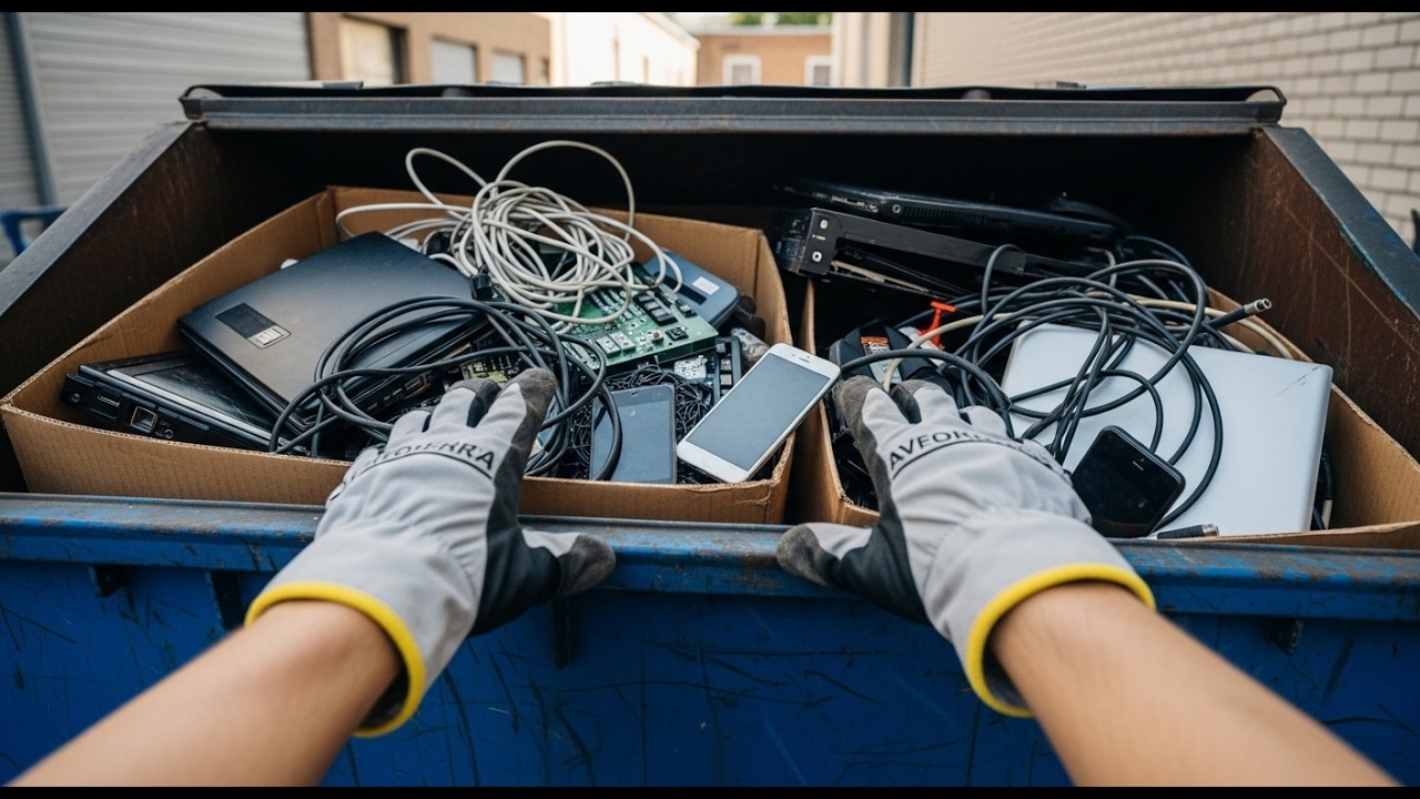Dumpster Diving For Scrap: Full Load of Industrial Wire.