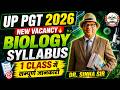👉 UP PGT Biology Syllabus 2026 | New Vacancy 🔥 1 Class में पूरा Syllabus | Dr. Sinha Sir