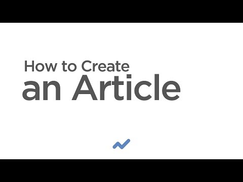 How to Create an Article