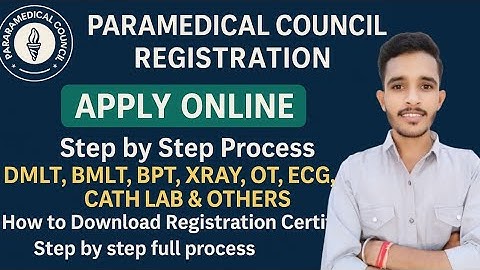 paramedical council registration process | paramedical registration online apply | #dmlt #bmlt #bpt