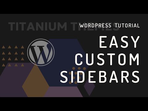 Easy Custom Sidebars: A plugin to add unlimited custom sidebars to your WordPress theme