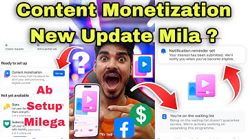 Content Monetization New Update 😍 You’re on the waiting list facebook 🤑 Notification reminder set