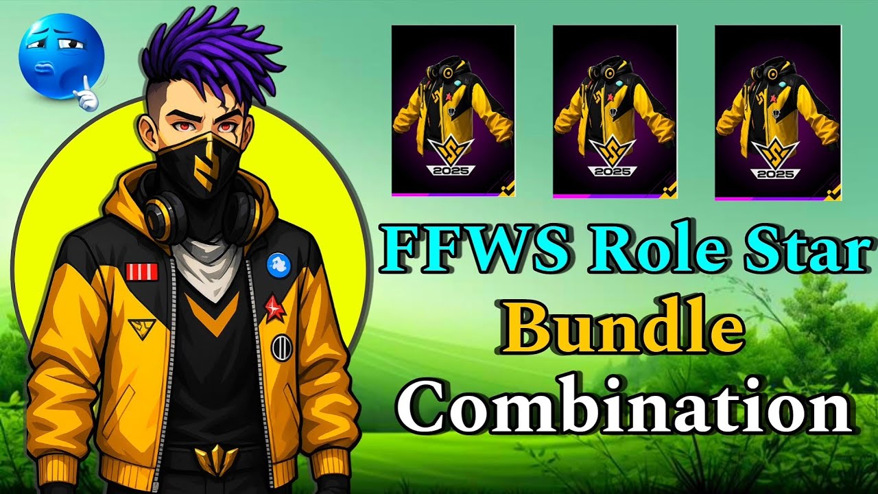 New Gold Royal Bundle Dress Combination || FFWS Role Star Bundle God Level Dress Combination 