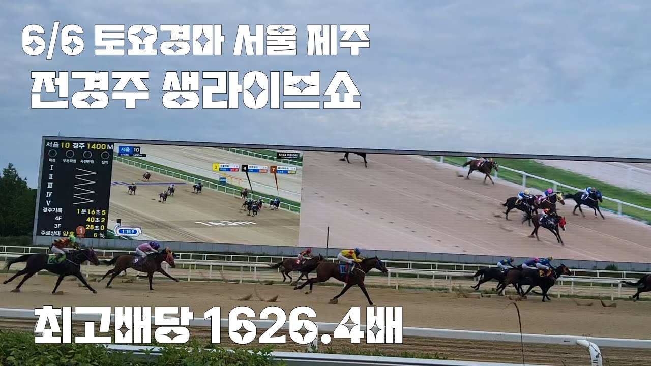 초장에 이겼을때 박차고 일어섰더라면~ (토요경마 서울.제주 생라이브쇼)