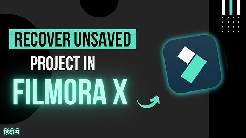 How to Recover Unsaved Project after crash in Filmora X | Filmora Crashed