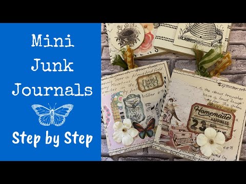 Mini Junk Journals | Step by Step | Use Your Scraps | Easy Binding ...