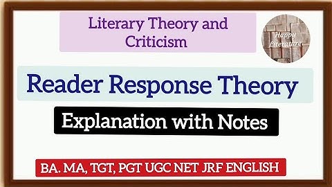 Reader Response Theory/Explanation with notes (Literary Criticism and Theory) @HappyLiterature