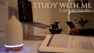 2Hour Study With Me | Lofi + Rain  Pomodoro 50/10