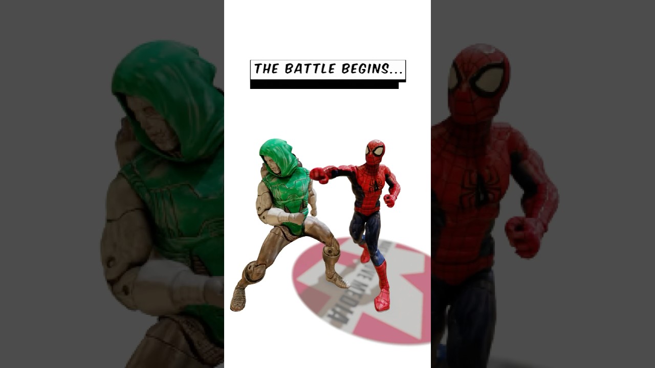 New Spider-Man vs Dr Doom Action Figure stop motion-like animation!